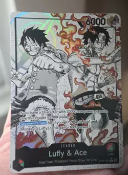 ST30-001 Luffy & Ace Alt Art Leader (Parallel) English One Piece TCG - Image 1