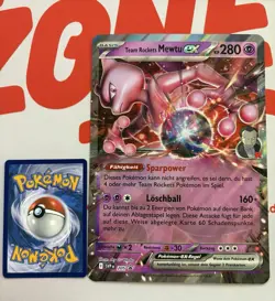 Pokemon Team Rockets Mewtu EX SVP 205 deutsch XXL Jumbo Karte - Image 1
