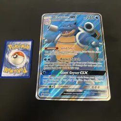 Pokemon TCG: Blastoise GX Black Star Sun & Moon Jumbo Promo SM189 Oversized - Image 1