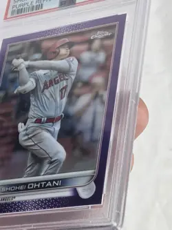 SHOHEI OHTANI PSA 10 2022 TOPPS CHROME #1 PURPLE REFRACTOR 187/250 ANGELS - Image 4
