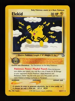 Elekid 22/111 Unlimited Rare Neo Genesis Pokemon Cards - Image 1