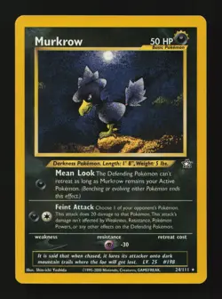 Murkrow 24/111 Unlimited Rare Neo Genesis Pokemon Cards - Image 1