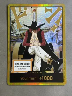 OP14 - DON!! Card - Gold Frame - Hawk-Eye Mihawk - One Piece Card Game - Image 1