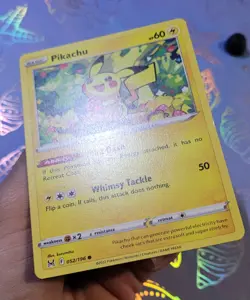 Pikachu 052/196 SWSH11: Lost Origins Regular Pokemon Card NM - Image 4