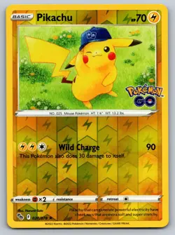 Pokemon Card Pikachu Pokemon GO Reverse Holo Rare 028/078 Near Mint - Image 1