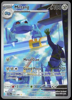 Metang 094/086 Holo Illustration Rare Chaos Rising Pokemon Card Near Mint - Image 1