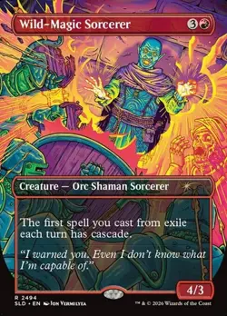 Wild-Magic Sorcerer - Foil Extended Art Secret Lair NM MTG - Image 1