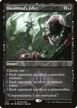 Sheoldred's Edict - Foil Promo ONE NM MTG - Image 1