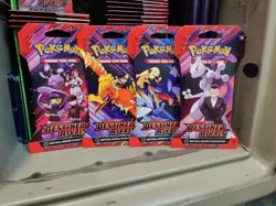 (4) Pokemon - Destined Rivals - Sleeved Booster Packs - Full Art Set - BRAND NEW - Image 1