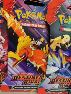 (4) Pokemon - Destined Rivals - Sleeved Booster Packs - Full Art Set - BRAND NEW - Image 3