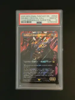 MTG Final Fantasy Golbez Crystal Collector #0540 Surge Foil Borderless PSA 10 - Image 1