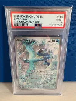 Pokemon TCG Articuno 161/159 Journey Together Graded PSA 9 Holo Mint Rare - Image 1