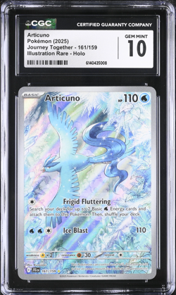 Pokemon TCG Articuno 161/159 SV09 Journey Together IR Holo - CGC Gem Mint 10 ENG - Image 1