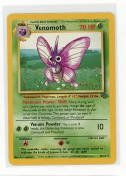 Pokemon Jungle #29/64 Venomoth (29) Non-Holo Rare - Image 1