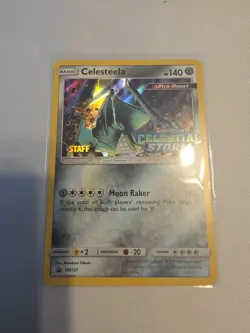 GMA 9 Pokemon Celesteela STAFF Promo Celestial Storm SM131 RARE Holo - Image 1