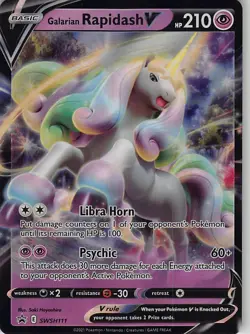 Galarian Rapidash V SWSH111 Holo Promo Sword & Shield Promo Pokemon Near Mint - Image 1