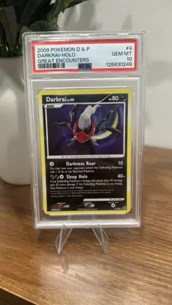ERROR LABEL POKEMON DIAMOND&PEARL GREAT ENCOUNTERS #4 DARKRAI Holo PSA 10 - Image 1