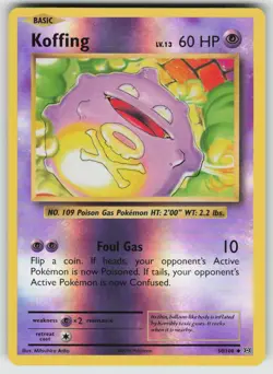 Koffing 50/108 Uncommon Evolutions Pokemon Reverse Holo Near Mint - Image 1