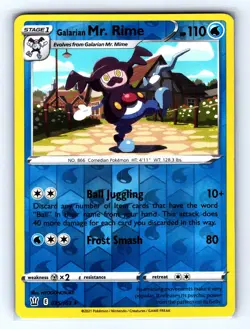 Galarian Mr. Rime 035/163 Rare Battle Styles Pokemon Reverse Holo Near Mint - Image 1