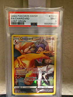2022 POKEMON SWORD & SHIELD LOST ORIGIN #TG03 FA/CHARIZARD LOST ORIGIN PSA 9 - Image 1