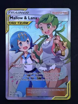 Pokemon TCG Mallow & Lana 231/236 SM Cosmic Eclipse Full Art TAG TEAM UR Holo EN - Image 1