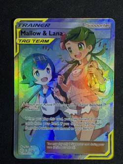 Pokemon TCG Mallow & Lana 231/236 SM Cosmic Eclipse Full Art TAG TEAM UR Holo EN - Image 3