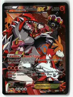 2015 Team Magma's Groudon EX ⭐ 15/34 Holo Ultra Rare Double Crisis Pokemon HP - Image 1