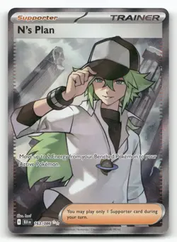 N's Plan 163/086 Black Bolt Pokemon Holo NM Ultra Rare - Image 1