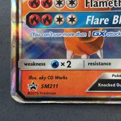 Charizard GX SM211 Black Star Promo Pokemon Sun & Moon Damaged - Image 5