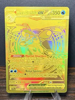 Mega Greninja EX 122/086 Gold Secret Rare Full Art CRI Chaos Rising Pokemon TCG - Image 1