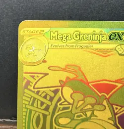 Mega Greninja EX 122/086 Gold Secret Rare Full Art CRI Chaos Rising Pokemon TCG - Image 2