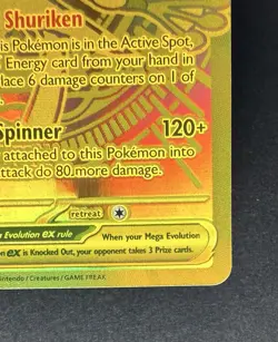 Mega Greninja EX 122/086 Gold Secret Rare Full Art CRI Chaos Rising Pokemon TCG - Image 5