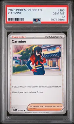 2025 POKEMON PRE EN-PRISMATIC EVOLUTIONS #103 CARMINE PSA 10 - Image 1