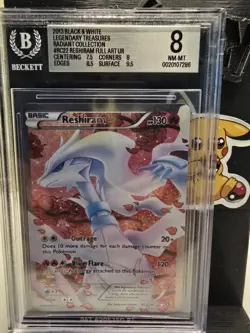 2013 Pokemon Reshiram RC22/RC25 Legendary Treasures Full Art Holo UR BGS 8 NM - Image 1