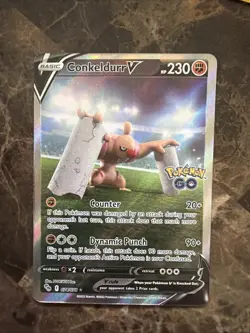 Conkeldurr V (Alternate Full Art) 074/078 Pokemon GO Holo - Image 1