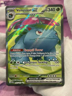 Pokemon TCG Venusaur ex 182/165 Scarlet & Violet 151 Full Art Holo Near Mint - Image 3