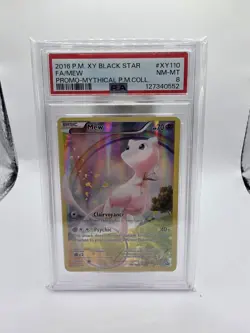 2016 POKEMON XY BLACK STAR PROMO #XY110 FA/MEW PROMO-MYTHICAL P.M.COLL. PSA 8 - Image 1