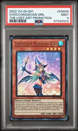 PSA 9 CHOCOLATE MAGICIAN GIRL Lost Art Promotion LART-EN046 Yugioh 2022 Yu Gi Oh - Image 1