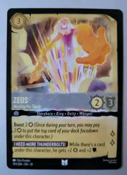 Disney Lorcana TCG - Whispers In The Well: Zeus (193/204) - Uncommon - Near Mint - Image 1