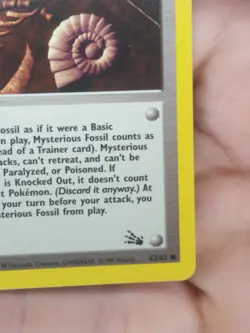 Pokemon Card - 1st Edition Mysterious Fossil 62/62 - Fossil Set WOTC - Common NM - Image 4