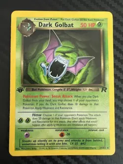 Pokemon TCG Dark Golbat 24/82 1st Edition Team Rocket Non-Holo HP - Image 1
