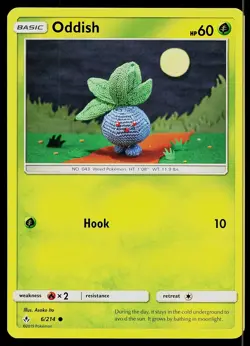 Pokemon Card Unbroken Bonds Oddish 6/214 Common - Image 1