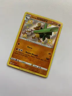Pokemon TCG Sirfetch'd Shiny Holo Sv064/Sv122 Shining Fates DAMAGED CARD - Image 4