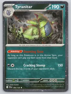 Tyranitar (Cosmos Foil) 095/159 Holo Miscellaneous Cards & Products Pokemon NM - Image 1