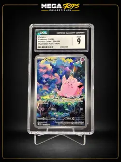 CGC 9 Clefairy IR 094/088 Perfect Order Illustration Rare Pokemon Card - Image 1