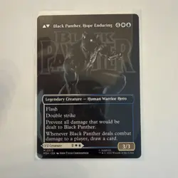 King T'Challa / Black Panther 0373 Borderless Marvel Reg. Super Heroes MTG M/NM - Image 1