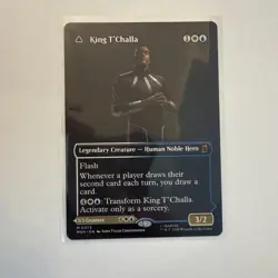 King T'Challa / Black Panther 0373 Borderless Marvel Reg. Super Heroes MTG M/NM - Image 2