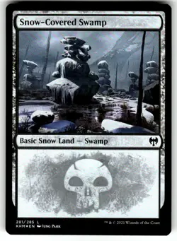 Snow-Covered Swamp (281) 281 Land Kaldheim Magic: The Gathering Foil Near Mint - Image 1