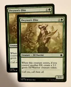 x2 Dwynen's Elite FDN Foundations MTG 218 COMMON M/NM - Image 1