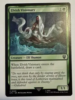 Elvish Visionary Magic the Gathering LTC Lord of the Rings Commander LTR MTG NM - Image 1